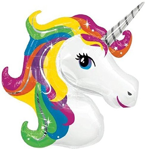 Unicornio gigante globo de papel de aluminio (vendido desinflado)