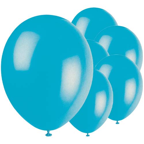 Unique Party-56858 Globos de Látex de 30 cm, Color Azul (Turquesa), Pack de 50 (56858)