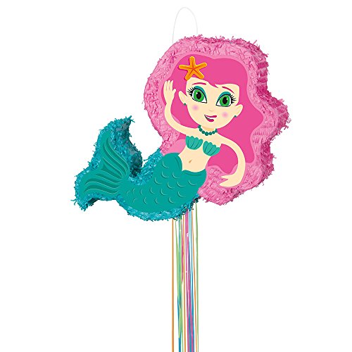 Unique Party- Piñata sirena para tirar, Multicolor (65990)