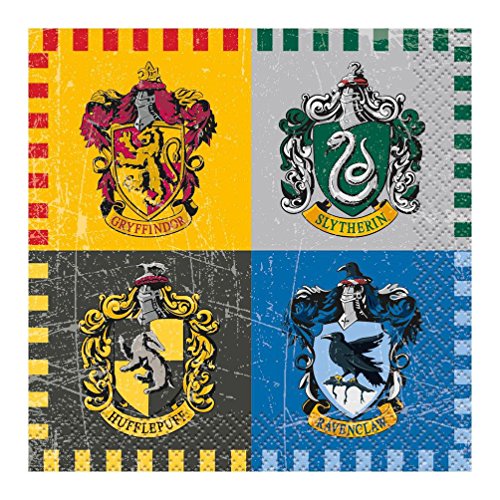 Unique Party - Servilletas de Papel - 13 cm - Diseño de Harry Potter - Paquete de 16 (59101)