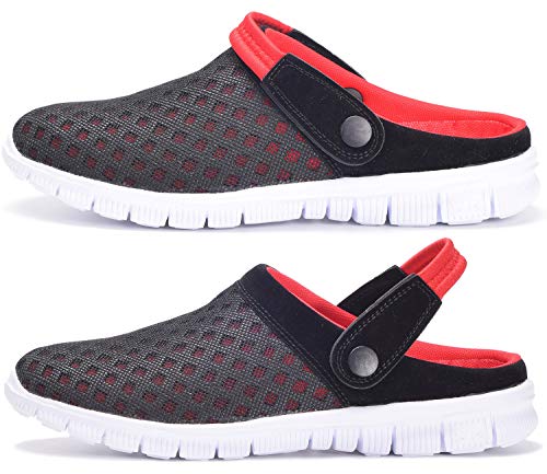 Unisex Hombres Mujeres Zuecos Zapatillas de Playa Respirable Malla Ahueca hacia Fuera Las Sandalias Zapatos Vernano