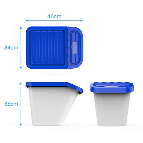 USE FAMILY-Gama Recycle. Cubos de Basura de Reciclaje para Cocina apilables. Juego de 3 contenedores 30L.