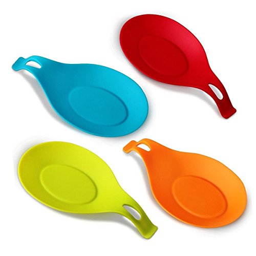 Utensilios de cocina, utensilios de cocina, envoltura de alimentos 100% de silicona, sin Bpa, resistente al calor, aprobado por la FDA, sin Bpa, apto para lavavajillas (color variado), 4 unidades