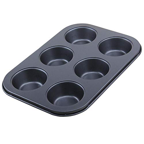 Utensilios Para Hornear De Cocina 6 Tazas Molde Para Hornear Bandeja De Galletas Antiadherente Para Pasteles Magdalena Molde Para Hornear Molde Molde Para Hornear De Acero Al Carbono