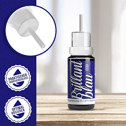 V2 Vape Colorante alimentario de vaina extremadamente concentrado, líquido para colorear bebidas, masas, coberturas y todos los demás productos alimenticios Azul brillante