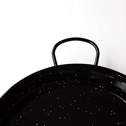 Vaello Campos La Valenciana sartén de Paella (Acero esmaltado, Negro, 55 cm