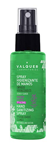 Válquer Spray Higienizante De Manos, Limpiador Hidroalcohólico. Desinfección Manos 100 Ml