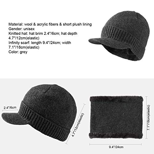 VBIGER Gorro y Bufanda de punto Invierno Hombre y Mujer Caliente Sombreros de Invierno para Aire Libre Sport