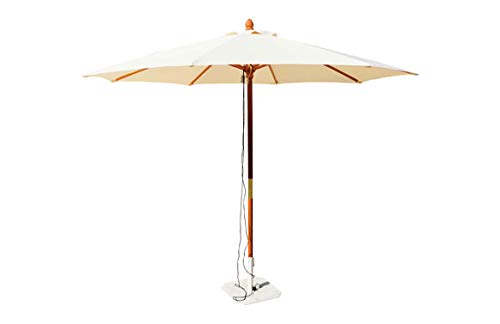 VDC Parasol Madera Crudo 300 CM Tubo 48 MM