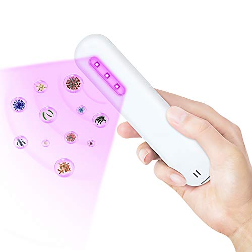 VEEAPE Lámpara de esterilización UV-C, esterilizador de luz UV, lámpara de desinfección UV portátil Lámpara de alimentación USB Esterilizador Tasa antibacteriana 99.99% para Viajes a Domicilio del Hot