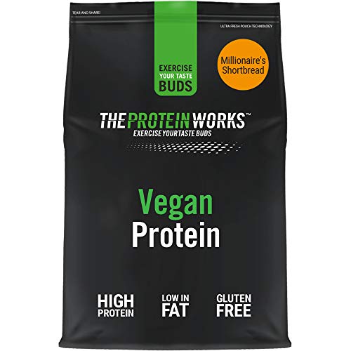 Vegan Protein Powder | 100% A Base de Plantas | Sin Gluten | Ecológico | Bajo en Grasas| THE PROTEIN WORKS | Chocolate y Caramelo | 500g