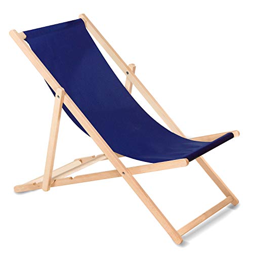 Verde Azul Sunbed Clásico Haya Multicolor Perfecto Para Verano Tumbona Hamaca, azul marino