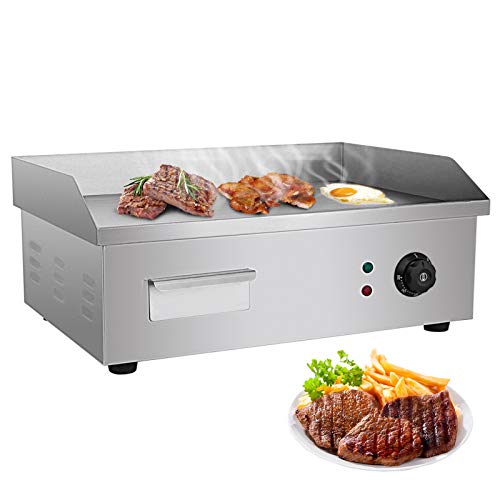 VEVOR Plancha Eléctrica Barbacoa Parrilla Plato Caliente Encimera de Plancha 220V 3000W Eléctrica Comercial para Alimentos Eléctrica Plancha Encimera de Plancha Eléctrica 540x440x230mm