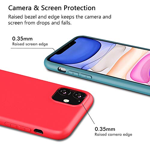 VGUARD 10 x Funda para iPhone 11 6.1 Pulgadas, Ultra Fina Carcasa Silicona TPU Protector Flexible Funda (Negro, Verde Oscuro, Verde Claro, Azul, Naranja, Rojo Vino, Rojo, Amarillo, Púrpura, Marrón)