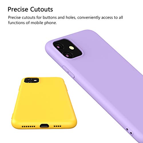 VGUARD 10 x Funda para iPhone 11 6.1 Pulgadas, Ultra Fina Carcasa Silicona TPU Protector Flexible Funda (Negro, Verde Oscuro, Verde Claro, Azul, Naranja, Rojo Vino, Rojo, Amarillo, Púrpura, Marrón)