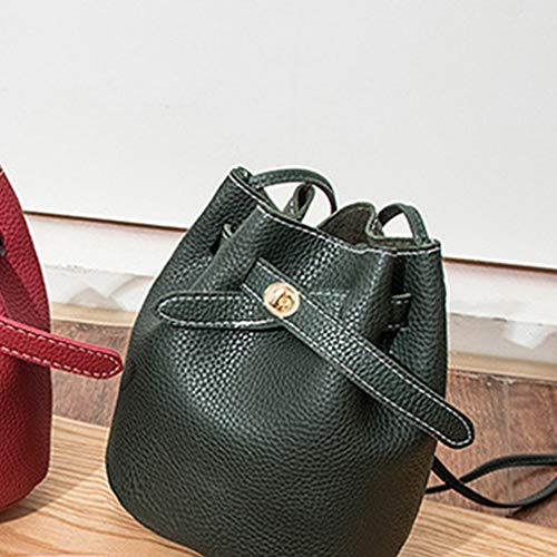 VHNBVHGKGHJ - Bolso bandolera de piel gofrada versátil a mano de estilo japonés con bolsa bandolera