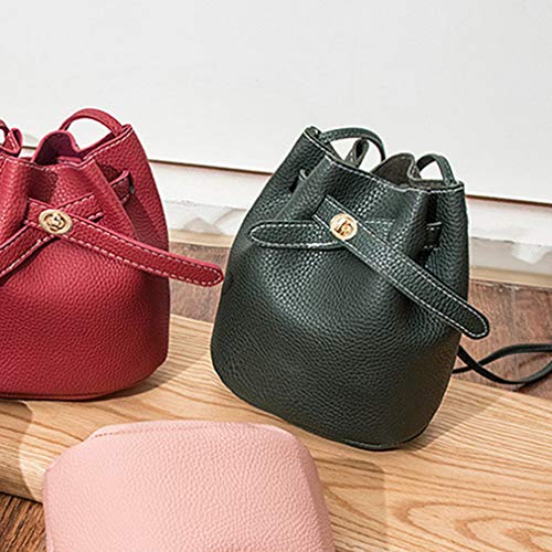 VHNBVHGKGHJ - Bolso bandolera de piel gofrada versátil a mano de estilo japonés con bolsa bandolera