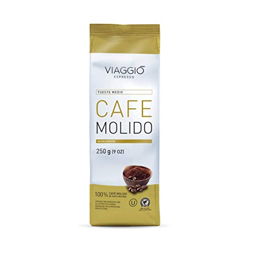 Viaggio Espresso Café molido blend especial Tueste Medio (750 GR (Pack de 3))