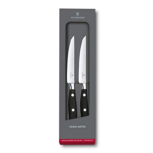 Victorinox Küchenmesser Grand Maître Steakmesserset Cuchillo, Negro, estándar