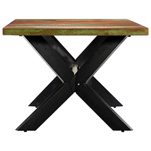 vidaXL Mesa de Comedor Madera Maciza Reciclada Mobiliario Hogar Práctica Funcional Muebles Interiores Diseño Clásico Elegante Duradera 200x100x75cm