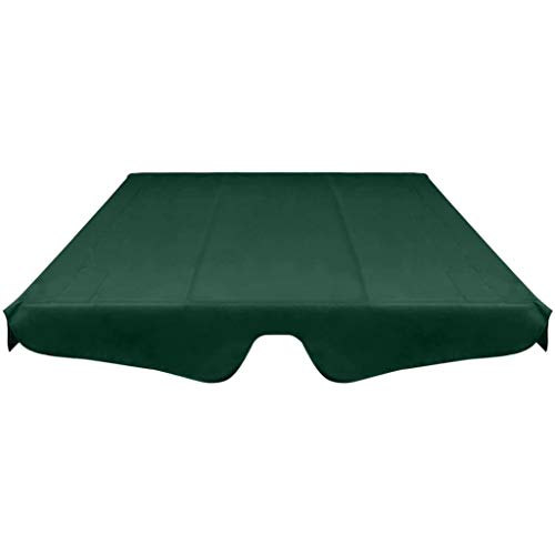 vidaXL Toldo de Repuesto para Columpio de Jardín Verde 226x186 cm Dosel Banco