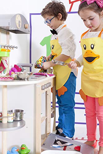 Vigar Duck kids Delantal, 90% Polyester 10% PU, Amarillo