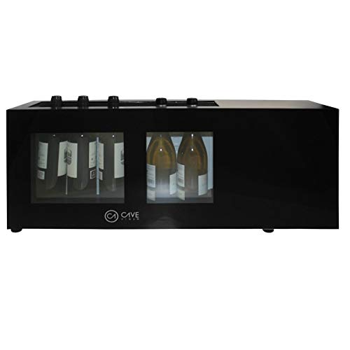 Vinoteca para barra 5 botellas 2 zonas de Temperatura Negra CV-7C-2T