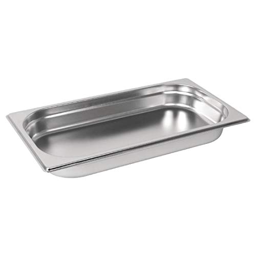 Vogue GM311 acero inoxidable 1/3 Gastronorm Pan, 40 mm