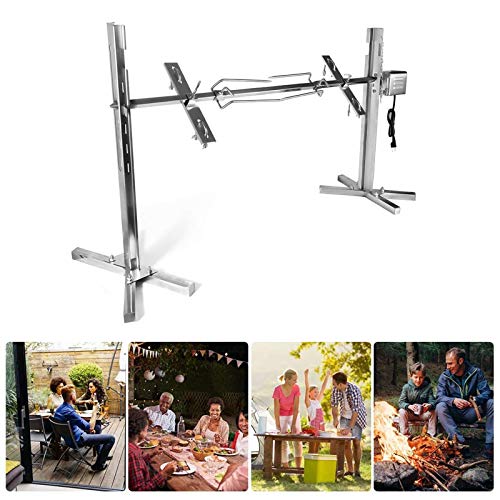 Vogvigo BBQ Electric Rotisserie Kit Automático 15W Universal Rotisserie Kit Exterior Parrilla Grande Asador Asador Asador