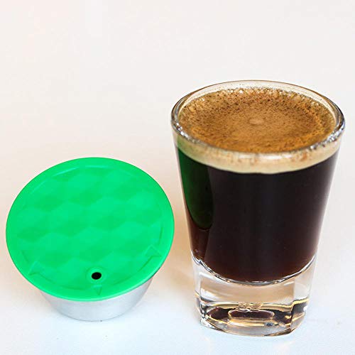 Volwco Cápsulas de café Reutilizables, cápsulas de café rellenables de Acero Inoxidable para Nescafe Dolce Gusto Stelia