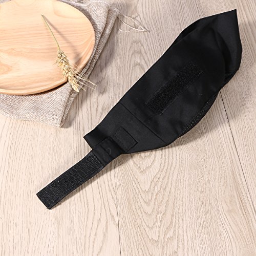 VOSAREA Sombrero de Cocina Transpirable Gorra de Malla con Tapa Sombrero de Cocina para Cocineros con Correa Ajustable - Negro