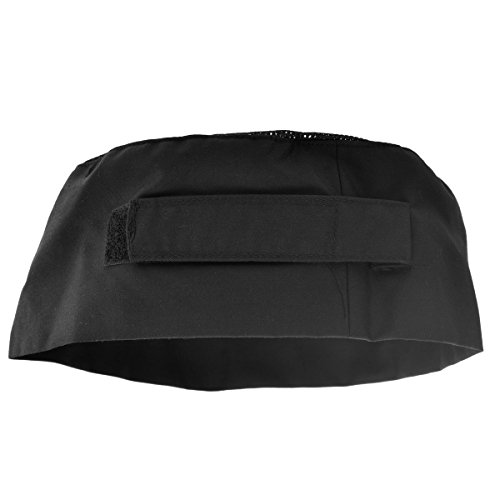 VOSAREA Sombrero de Cocina Transpirable Gorra de Malla con Tapa Sombrero de Cocina para Cocineros con Correa Ajustable - Negro