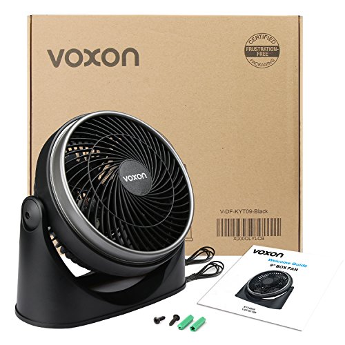 VOXON Ventilador de Mesa, Ventilador Silencioso portátil con 3 Velocidades Ajustables Rotación de 90 ° de Ángulo, Montados En La Pared Ventilador para Oficina, Hogar, Viajes, Camping