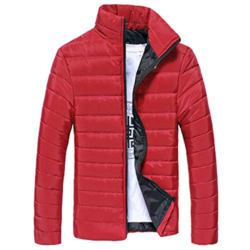 VPASS Abrigo Hombre Invierno,Cazadora de Hombre Abrigo de Stand Collar Slim de Invierno Caliente Chaqueta Tops Abrigo Capa Gruesa de Cremallera Cazadora Casual Outwear Jacket