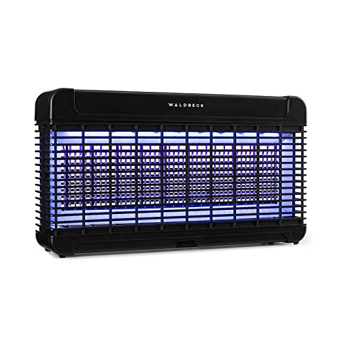 Waldbeck Mosquito Ex 9500 LED Trampa Ultravioleta para Insectos y antimosquitos (13W, 300 m² Radio de acción, Leds, tecnología LongLife, Transformador magnético, Concepto Attraction360) Negro