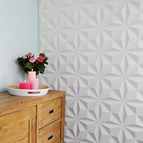 WallArt Paneles de Pared 3D Cullinans 12 Piezas GA-WA17 Color Blanco Ecológico