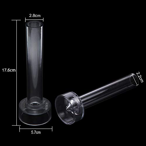WANDIC - Molde de plástico Transparente para Velas, diseño cilíndrico