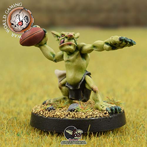 War World Gaming Gutrot Greenskins - Blaster el Lanzador - 28mm, Miniaturas, Fantasía, Futbol, Blood Bowl, Goblin, Criatura Fantastica, Figura Coleccionismo