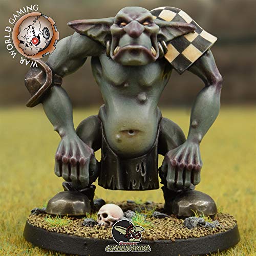 War World Gaming Gutrot Greenskins - Grunger el Troll - 28mm, Miniaturas, Fantasía, Futbol, Blood Bowl, Goblin, Criatura Fantastica, Figura Coleccionismo