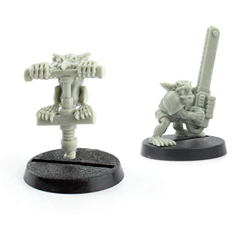 War World Gaming Gutrot Greenskins - Jugadores Especiales Goblin x 2-28mm Escala Fútbol Fantástico Miniaturas Figuras Blood Bowl Coleccionismo Minis