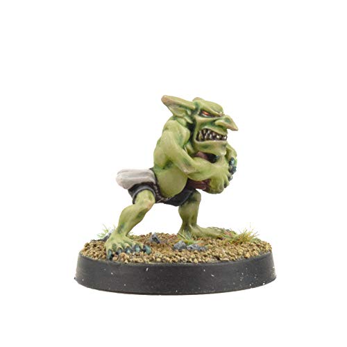 War World Gaming Gutrot Greenskins - Shifty el Receptor - 28mm, Miniaturas, Fantasía, Futbol, Blood Bowl, Goblin, Criatura Fantastica, Figura Coleccionismo