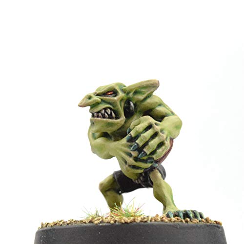 War World Gaming Gutrot Greenskins - Shifty el Receptor - 28mm, Miniaturas, Fantasía, Futbol, Blood Bowl, Goblin, Criatura Fantastica, Figura Coleccionismo