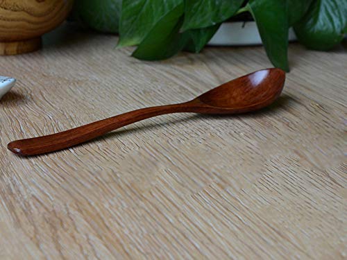 WARMWORD Cuchara de Madera, cucharas Sopa Madera nanmu Janpanese, Estilo para Comer Mezclar, cocinar y Mezclar Cuchara bambú Cocina cocinando utensilio Herramienta cucharadita abastecimiento