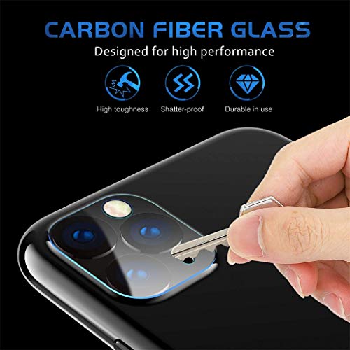 WARMWORD Lente de la cámara Trasera Fibra de Vidrio Protector de película de Pantalla para iPhone 11 Pro / 11 Pro MAX Accesorios movil Película templada Duradera (Transparente, Contiene: 5pc)