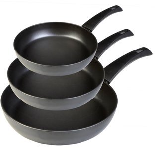 WECOOK Set 3 sartenes, Aluminio prensado, 24_cm