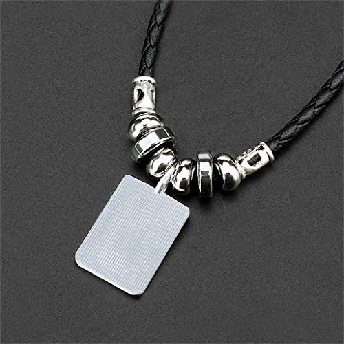 WEDFTGF en blanco cuadrado metal sublimación impresión colgante térmica transferencia de calor tinte collar joyería fabricación personalizada