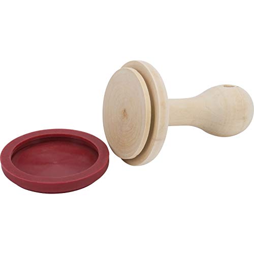 Westmark – Juego de Sellos para Galletas con 4 Cabezales Intercambiables Diseño de y Galletas Anillo, diámetro: 5,8 cm, Madera/Silicona/Acero Inoxidable, Marrón Claro/Rojo/Plata, 30372260