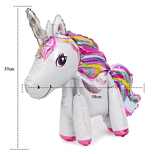 whatUneed 2PCS Unicorn Balloons, Party Foil Balloon, Juguetes para Boda, Fiesta de cumpleaños Decoración para niños Regalo para niños