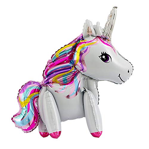 whatUneed 2PCS Unicorn Balloons, Party Foil Balloon, Juguetes para Boda, Fiesta de cumpleaños Decoración para niños Regalo para niños