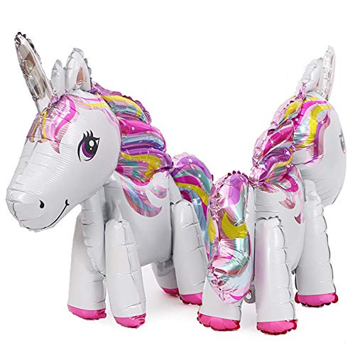 whatUneed 2PCS Unicorn Balloons, Party Foil Balloon, Juguetes para Boda, Fiesta de cumpleaños Decoración para niños Regalo para niños